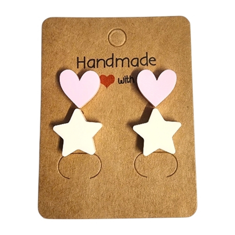Heartshine Star Acrylic Stud Earrings – 2 Pair
